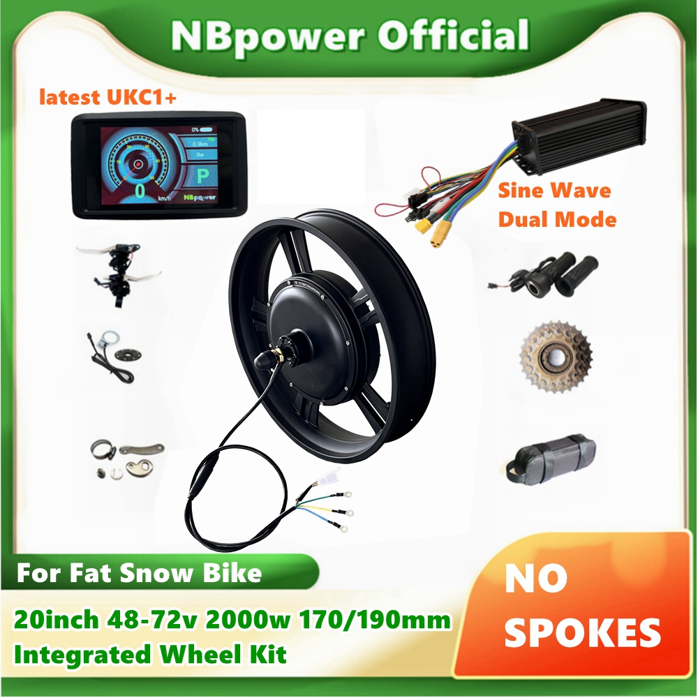 NBP 20 pulgadas 48-72v 2000W 1 - 72V 5000W Hub Motor Kit reseña y precio