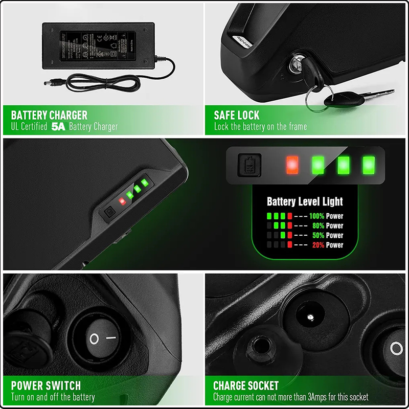36v 48v 52v bicicleta eléctric - Electric Bicycle Battery 72V 30Ah reseña y precio